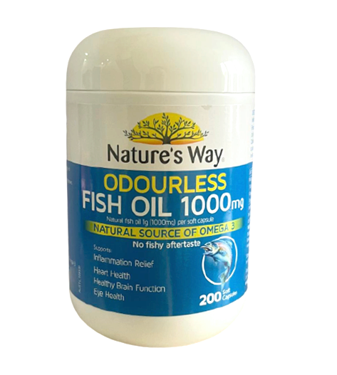 Dầu cá tự nhiên Nature's Way Odourless Fish Oil 1000mg