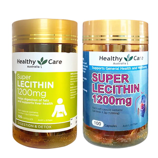 Super Lecithin 1200mg 100 viên Healthy Care Úc