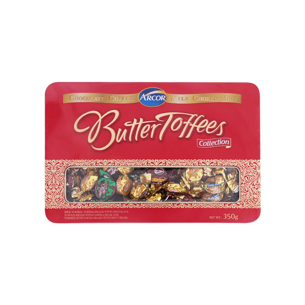 Hộp kẹo Arcor Butter Toffees Collection Đỏ