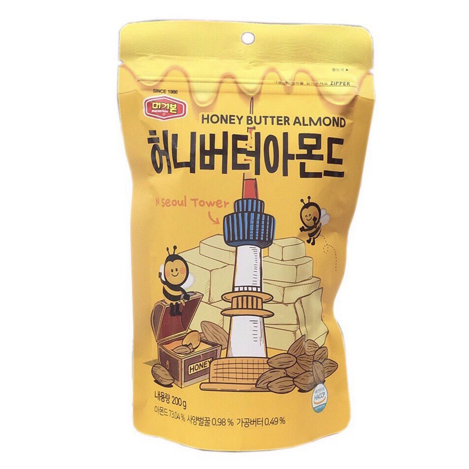 Hạnh nhân tẩm bơ mật ong Hàn Quốc cao cấp 