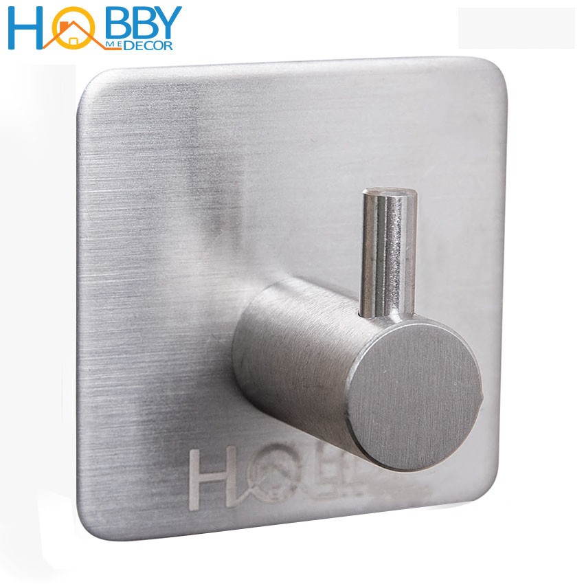 Combo 4 móc dán inox treo tường Hobby