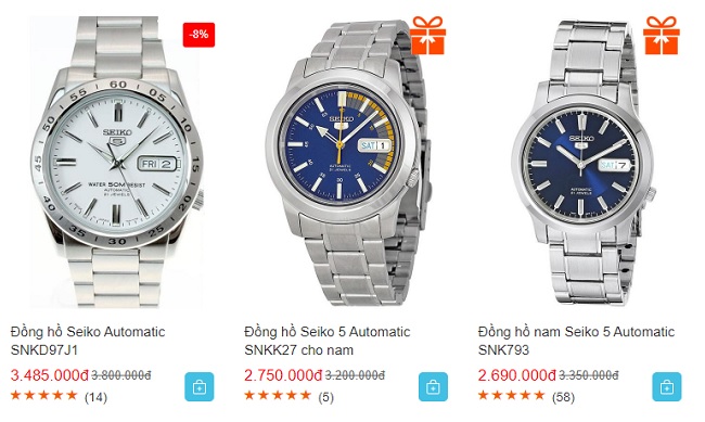Giá đồng hồ Seiko 5 Automatic 21 Jewels