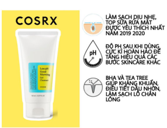 Sữa rửa mặt Cosrx dùng cho da gì?