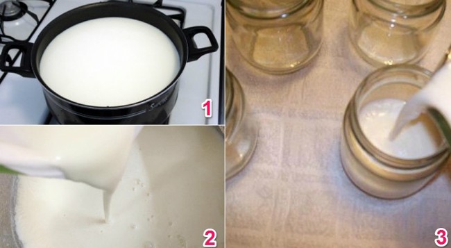 Cách làm sữa chua không cần máy - Bước 2