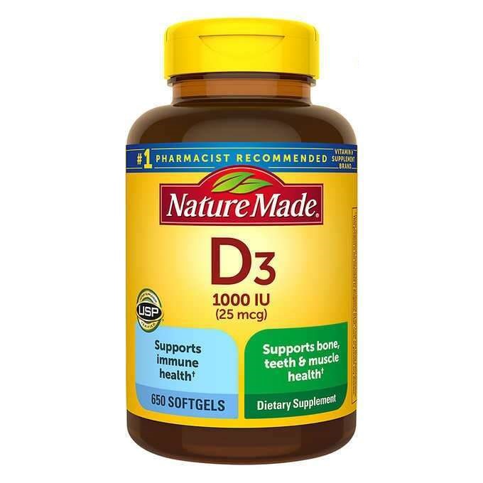 Viên uống bổ sung Vitamin D3 Nature Made D3 1000 IU