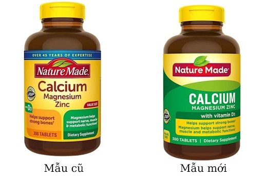 Canxi Bầu Nature Made Calcium Magnesium Zinc With Vitamin D3, Mỹ