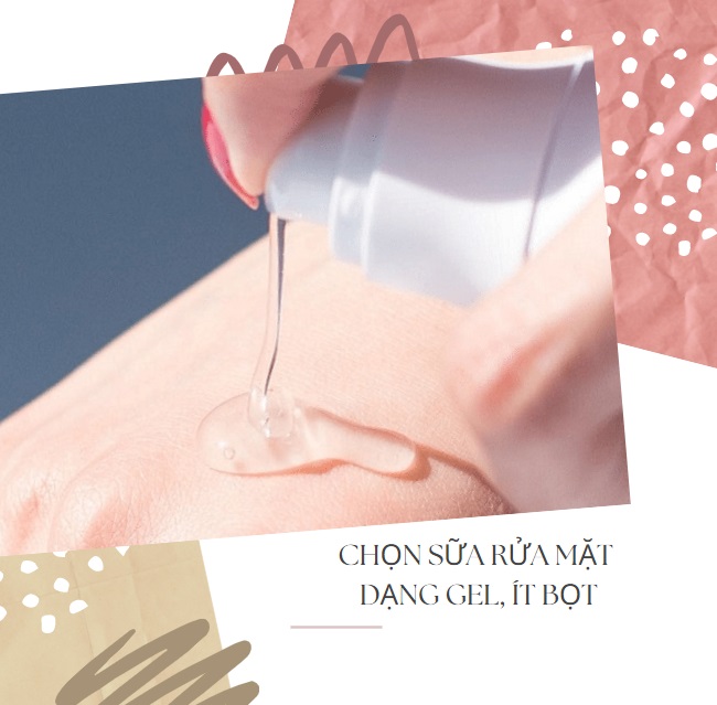 Chọn sữa rửa mặt cho da dầu mụn dạng gel