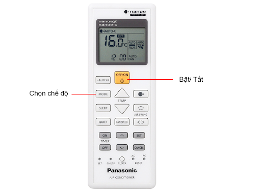 Hướng dẫn sử dụng các tính năng trên điều khiển điều hòa Panasonic