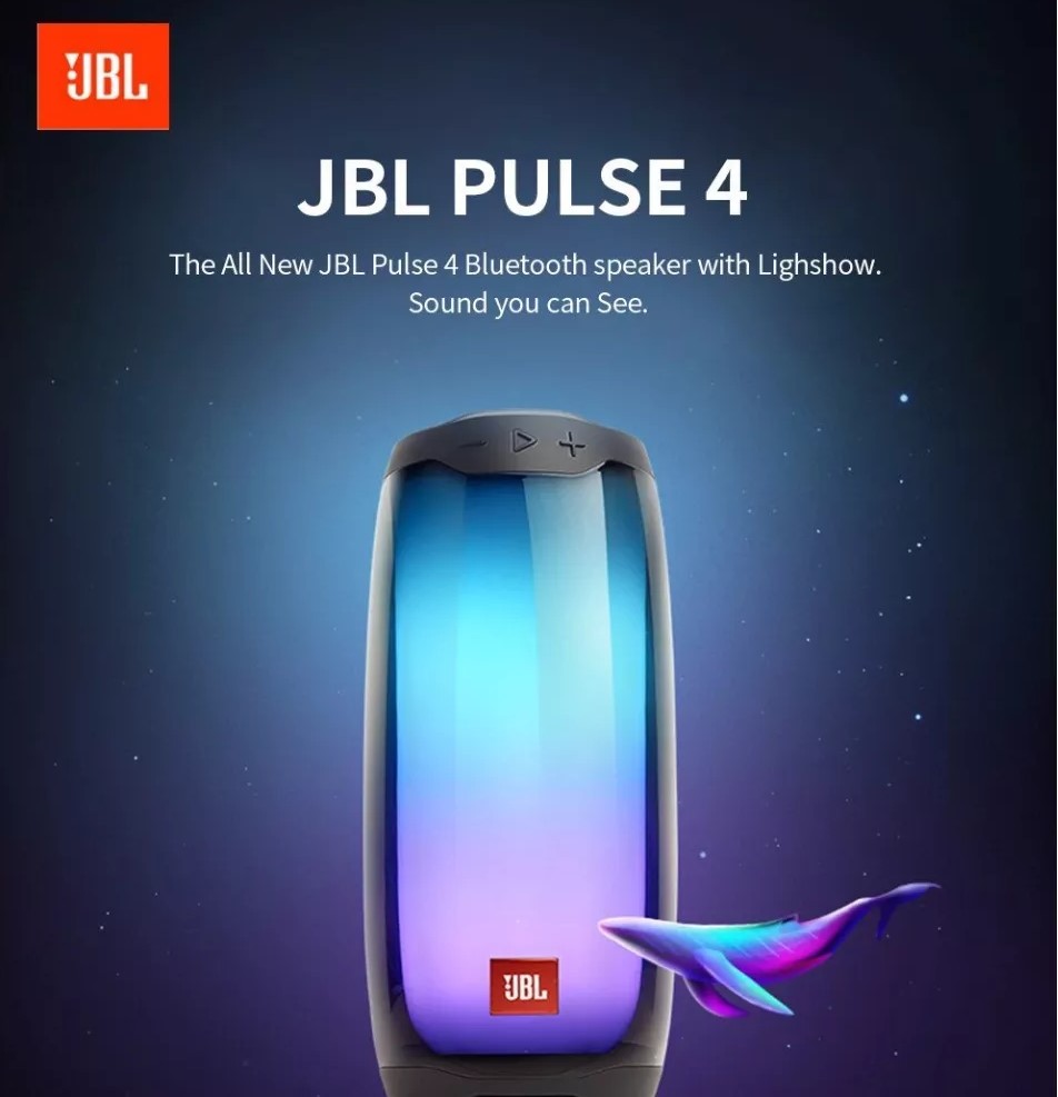 Loa bluetooth Pulse 4 có đèn led theo nhạc màu đen