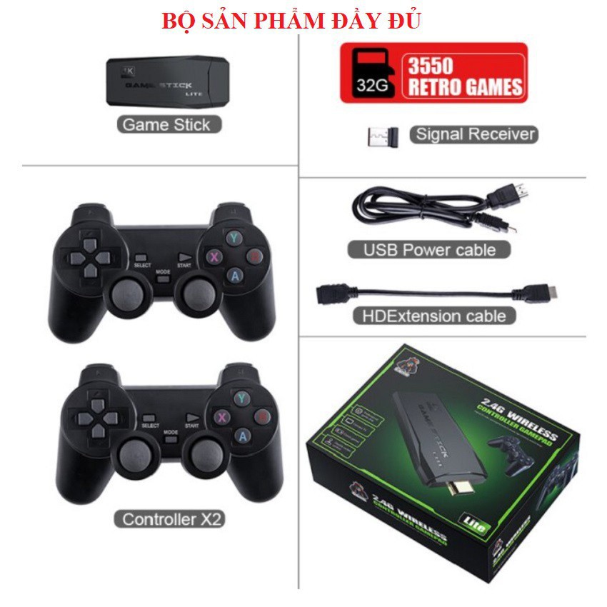 Bộ sản phẩm máy chơi game cầm tay PS 3500 không dây kết nối HDMI 