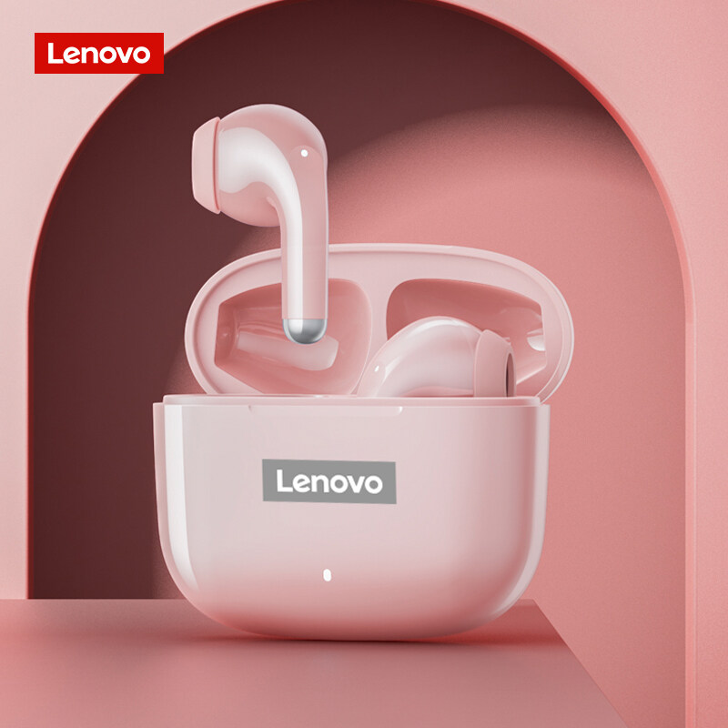 Tai nghe bluetooth Lenovo LP40 Pro không dây màu hồng