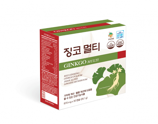 Thuốc Bổ Não Ginkgo Multi Hàn Quốc, Hộp 30 Viên