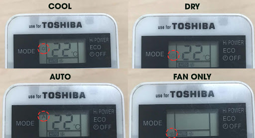 Các chế độ chính thường dùng của điều hòa Toshiba
