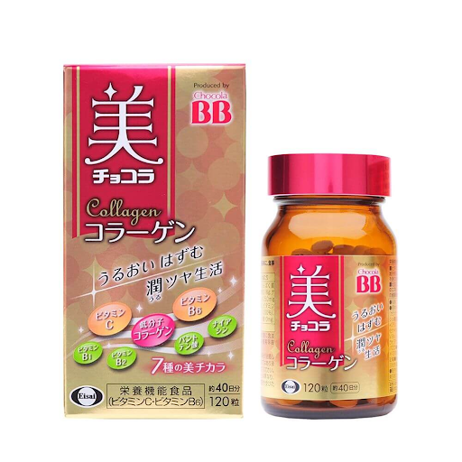 iên uống Collagen Nhật Bản BB Chocola Collagen, Hộp 120 Viên