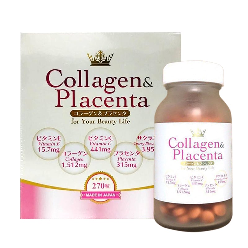 Viên uống Collagen Placenta Nhật Bản, Hộp 270 Viên