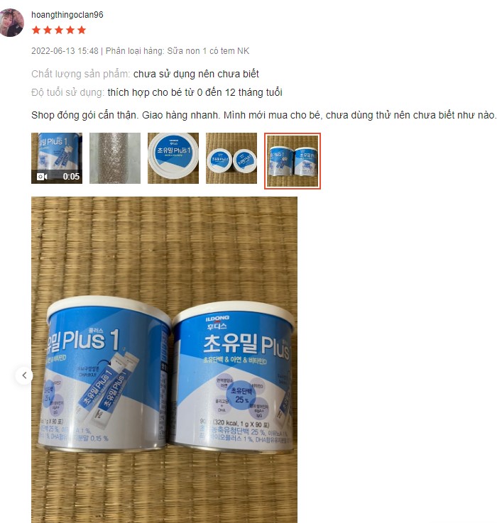 Review sữa non ILDong từ khách hàng đã sử dụng