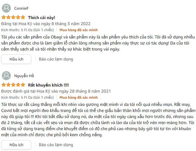 Review bha obagi từ người sử dụng 