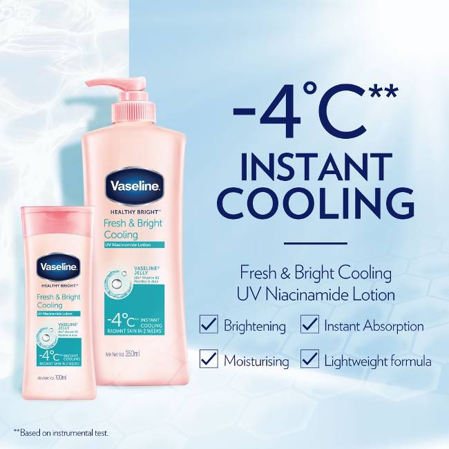 Review Sữa dưỡng thể Vaseline Healthy Bright Fresh & Bright Cooling