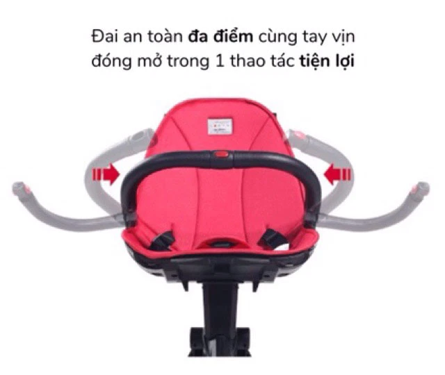 Đai đa điểm cùng tay vịn đóng mở chỉ với một thao tác