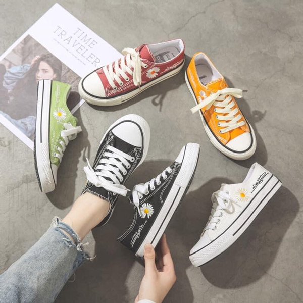 Cách thắt dây giày Converse cổ cao 7 lỗ hình thang đẹp