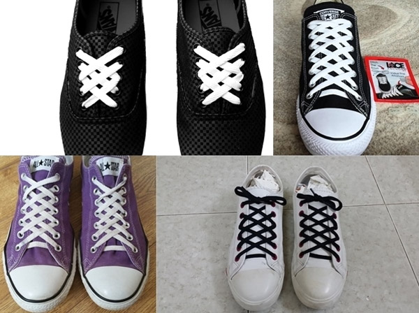 Cách buộc dây giày Converse cổ cao kiểu quân đội đẹp