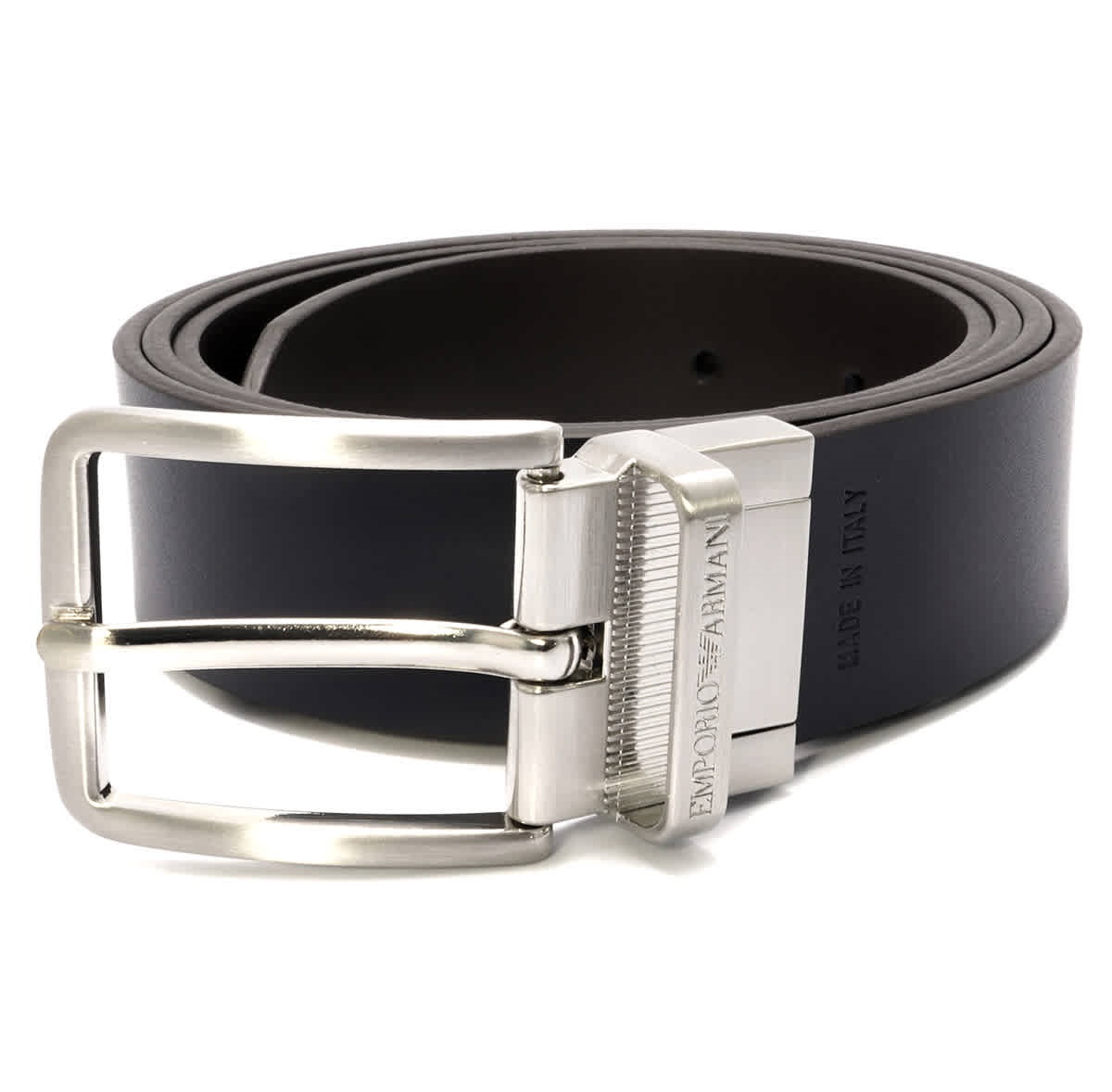 Thắt Lưng Da Emporio Armani Black Leather Adjustable Belt