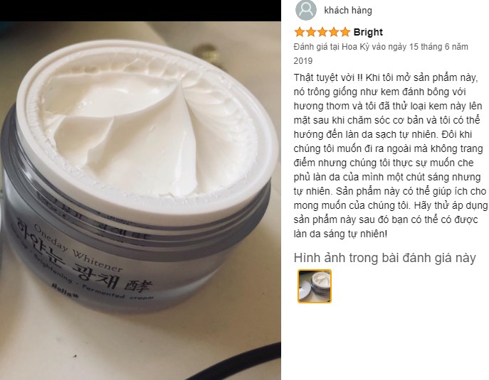 Review Kem dưỡng trắng da ban đêm Hàn Quốc Nella Oneday Whitener Cream