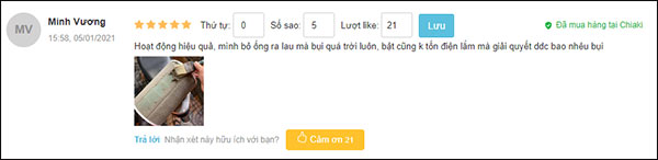Nhận xét của người dùng về thiết bị lọc không khí Xiaomi