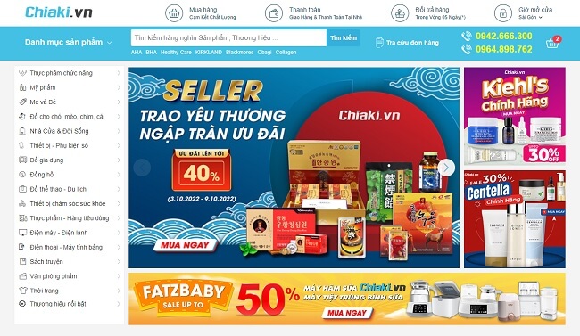 Truy cập website Chiaki.vn để lựa chọn và mua hàng