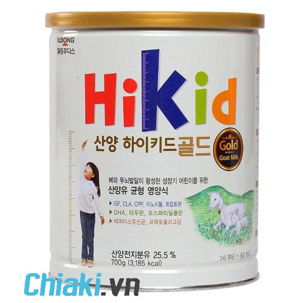 Sữa dê Hikid Gold tăng chiều cao cho bé 1 tuổi 