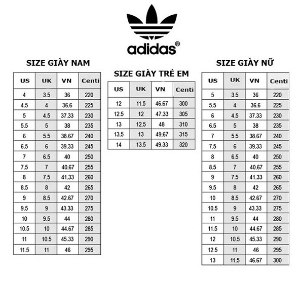Cách đo size giày Adidas Nhật chính xác và bảng size giày Adidas Nhật chuẩn  nhất