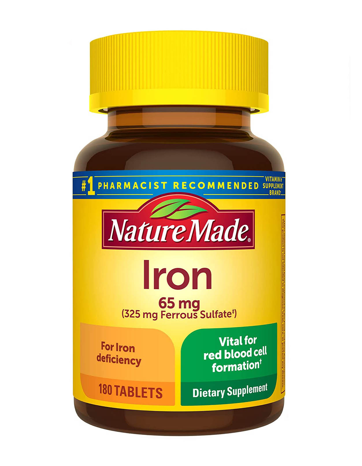 Viên Uống Bổ Sung Sắt Nature Made Iron 65mg của Mỹ 365 Viên