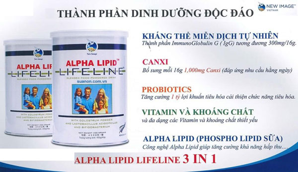 Sữa Non Alpha Lipid Lifeline Hỗ Trợ Tăng Cường Sức Khỏe Toàn Diện