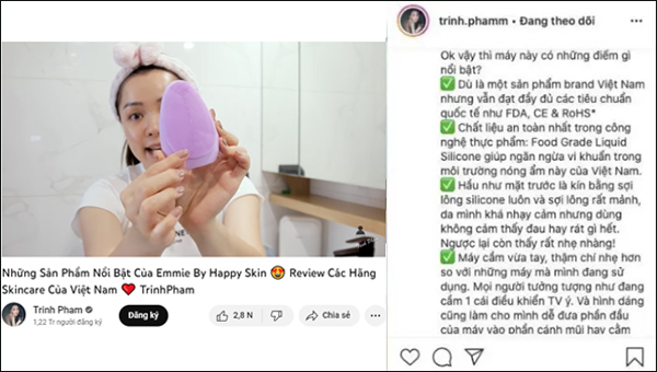Review máy rửa mặt Emmie của Trinh Phạm