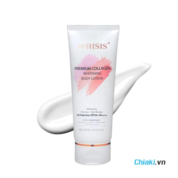 Sữa dưỡng thể chống nắng WHISIS Premium Collagen Whitening