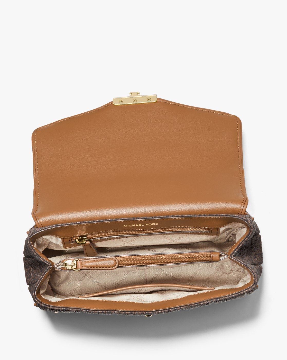 Michael Kors Portia Large Burnt Orange Saffiano Leather Shoulder Crossbody  Bag  eBay
