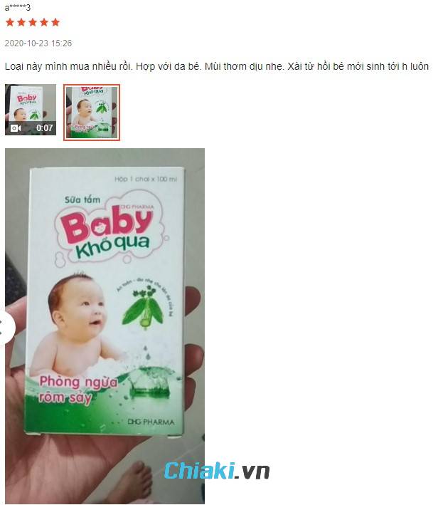 Review Sữa tắm Baby quả mướp đắng trị mẫm ngứa mang đến bé 