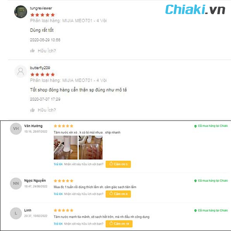 Review của khách về tăm nước Xiaomi Flosser