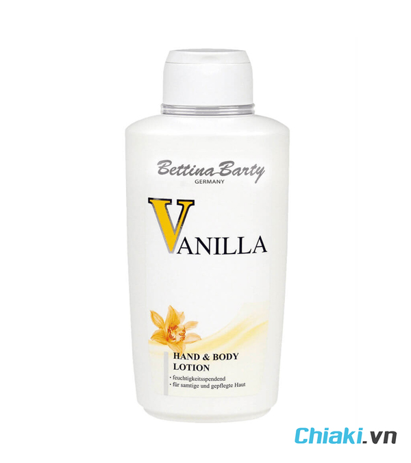 Sữa chăm sóc toàn thân thuộc white domain authority Bettina Barty Vanilla Hand Body 