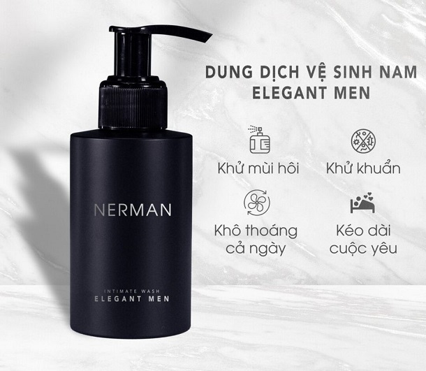 Dung dịch dọn dẹp vệ sinh phái mạnh Nerman Elegant Men mùi hương Sanda Perfume