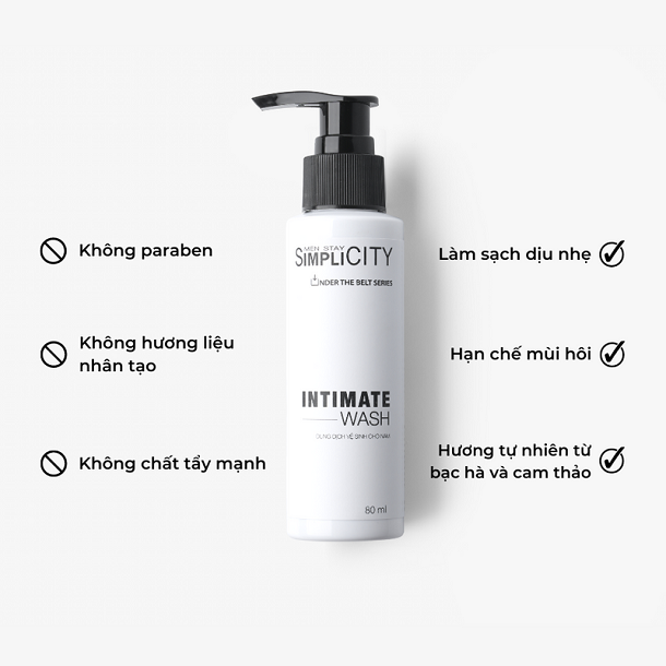 Dung dịch dọn dẹp vệ sinh phái mạnh Men Stay Simplicity Intimate Wash