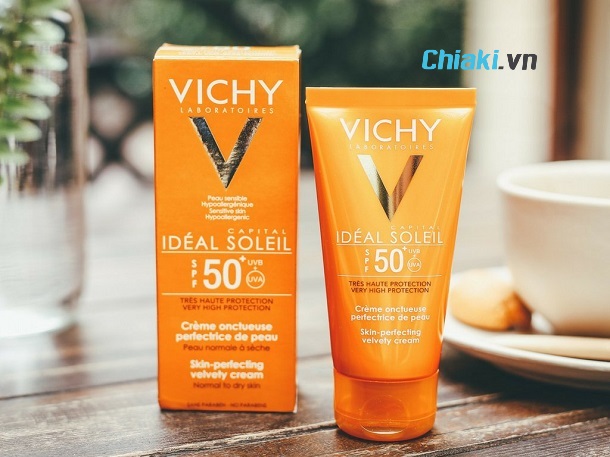 Kem chống nắng cho da khô mụn nhạy cảm Vichy Idéal Soleil SPF50