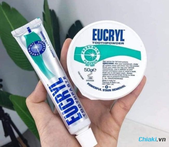 Kem tấn công răng thực hiện Trắng răng Eucryl Toothpaste của Anh 