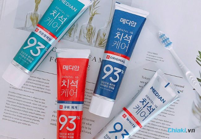 Kem tấn công răng Trắng răng Nước Hàn Median Dental Iq 93%