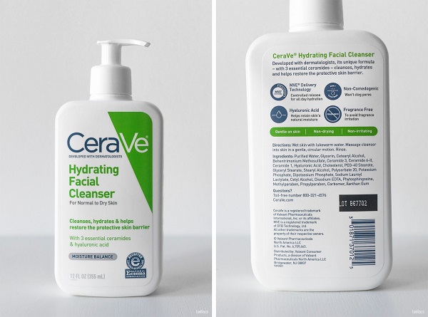 Thành phần sữa rửa mặt CeraVe cho da khô