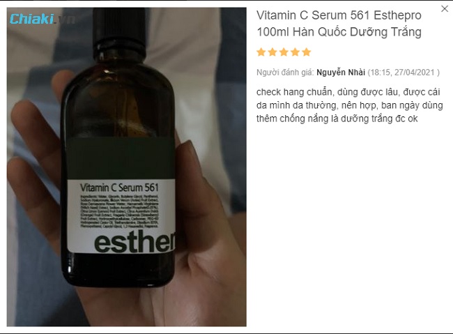 Đánh giá Serum Vitamin C 561 Esthepro