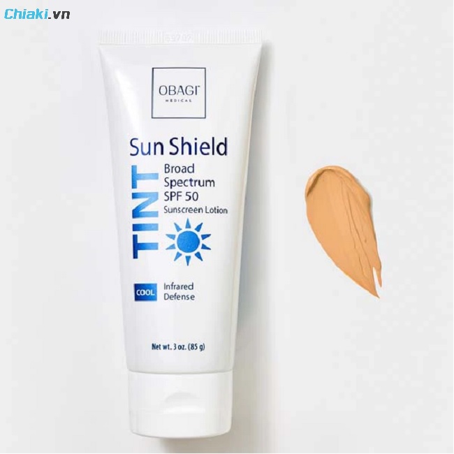 Kem kháng nắng nóng nâng tone domain authority thô Obagi Sun Shield Tint Cool