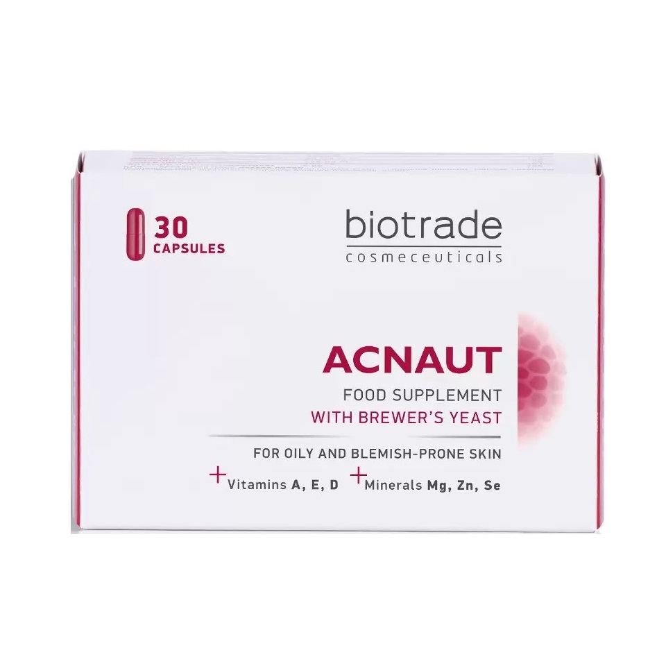 Viên uống hỗ trợ giảm mụn Biotrade Acnaut Food Supplement