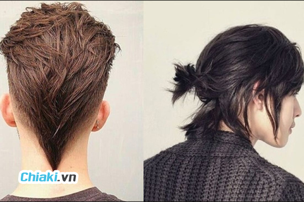 Kiểu tóc mohican để gáy dài uốn