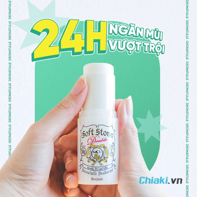 Lăn khử m&ugrave;i Nhật Bản Deonatulle m&agrave;u trắng